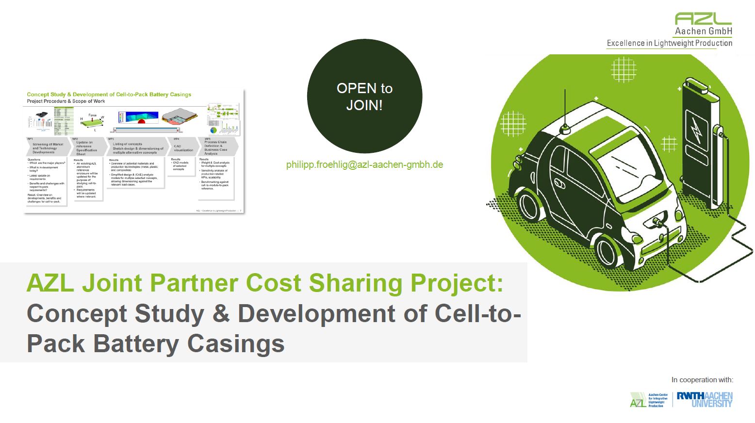AZL Joint Partner Project: Concept Study & Development of Cell-to-Pack Battery Casings