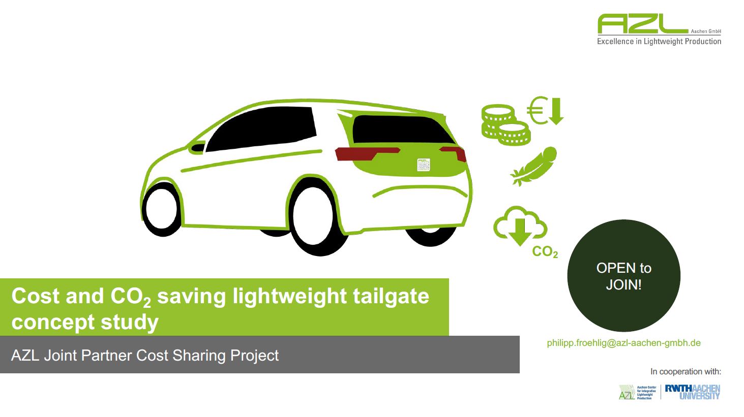 AZL Joint Partner Project Cost and CO 2 saving lightweight tailgate concept study